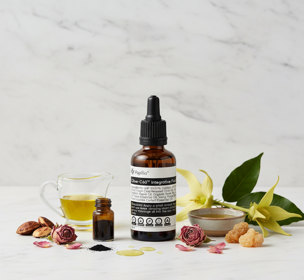 Olive-C60™ Integrative Facial Serum with rose, frankincense and olive botanicals